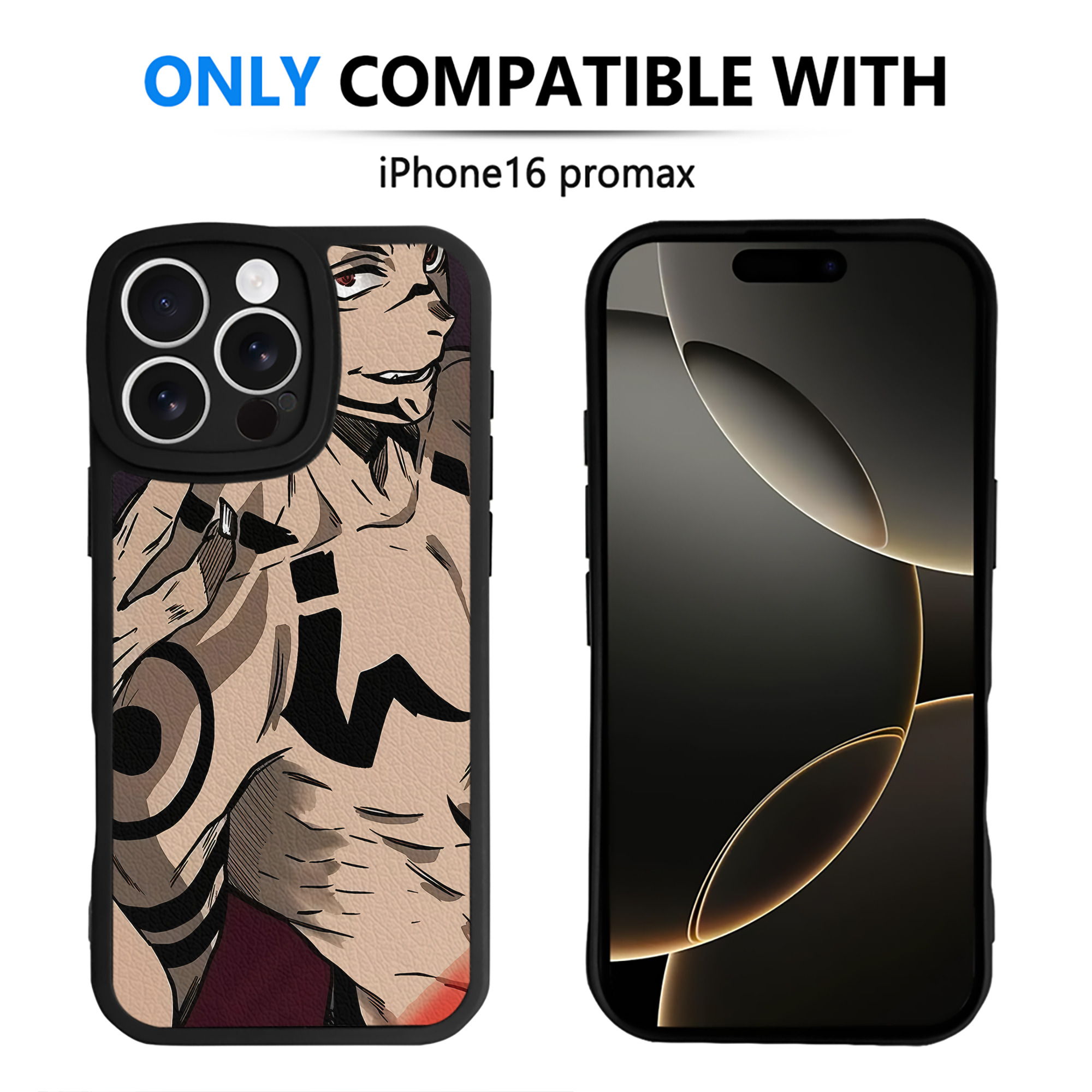 （画像用） 呪術廻戦 Jujutsu Kaisen 【iPhone 16シリーズ対応】シリコンスマホケース（レザー調） 材質：シリコン